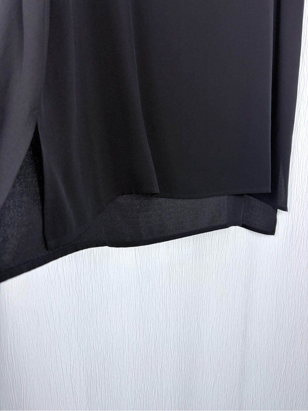 Eileen Fisher Silk Black Tunic Top, High Low Hem, Size XL 14 16 - Picture 10 of 12